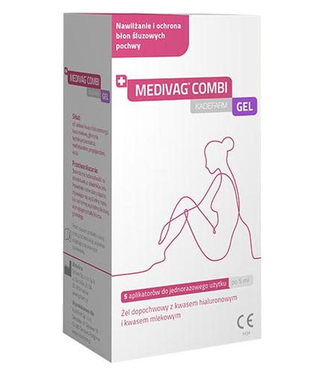Medivag Combi Gel - żel dopochwowy z kwasem hialuronowym i kwasem mlekowym - 5 aplikatorów po 5 ml