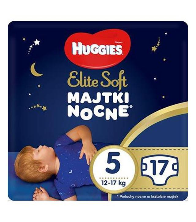 Huggies Elite Soft 5 Majtki nocne 12 - 17 kg, 17 sztuk