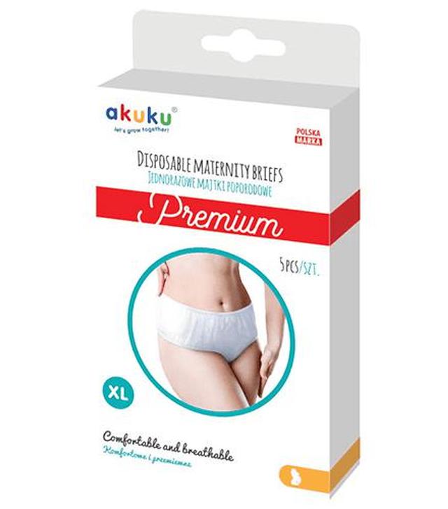Akuku Premium Jednorazowe majtki poporodowe rozmiar XL - 5 szt. - cena, opinie, wskazania