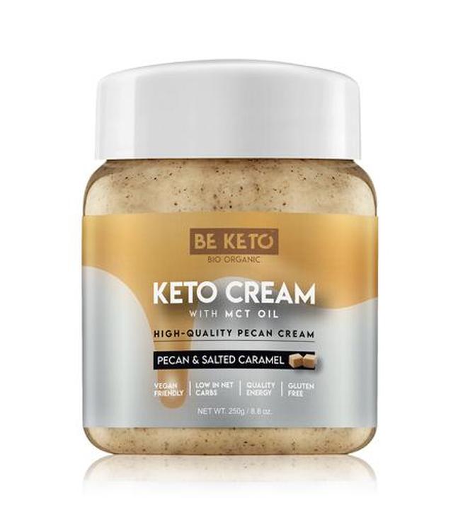 BeKeto KETO Pecan & Salted Caramel + MCT Oil, 250 g, cena, wskazania, właściwości - ważny do 2025-03-30