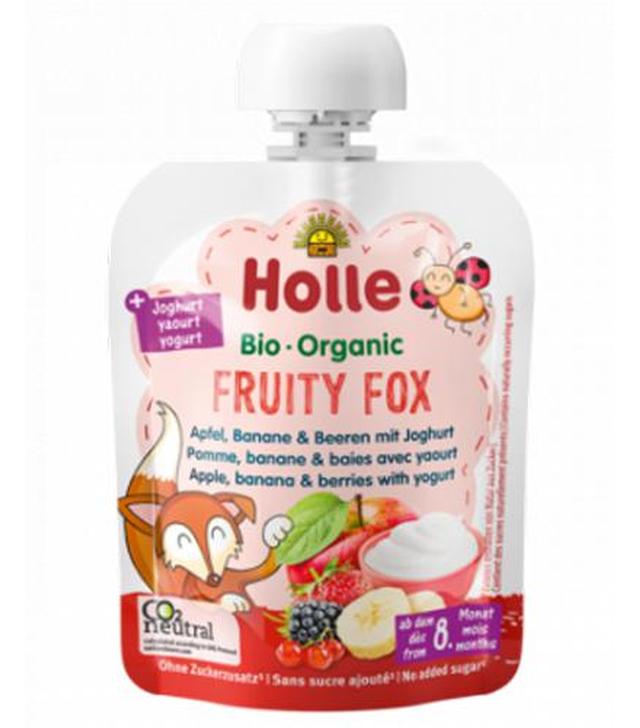 Holle Bio mus owocowy z jogurtem od 8 miesiąca Owocowy lisek, 85 g, cena, opinie, stosowanie - ważny do 2024-08-31