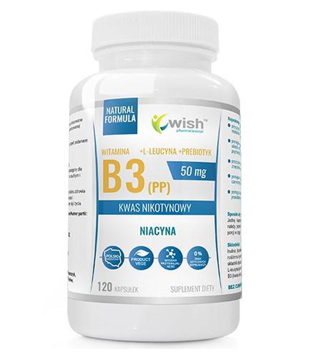Wish Niacyna B3 50 mg - 120 kaps. - cena, opinie, wskazania
