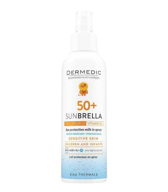 Dermedic Sunbrella, mleczko ochronne w sprayu SPF 50+ dla dzieci, 150 ml