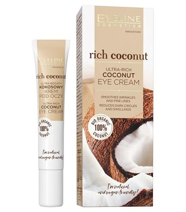 Eveline Rich Coconut Ultra-bogaty kokosowy krem pod oczy - 20 ml - cena, opinie, stosowanie