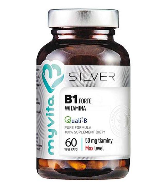 MyVita Silver Pure 100 % Witamina B1 Forte 50 mg, 60 kaps., cena, wskazania, właściwości