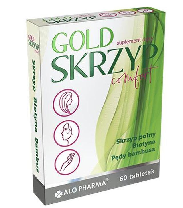 Alg Pharma Gold Skrzyp Comfort, 60 tabl. Na włosy, skórę i paznokcie, cena, opinie, stosowanie