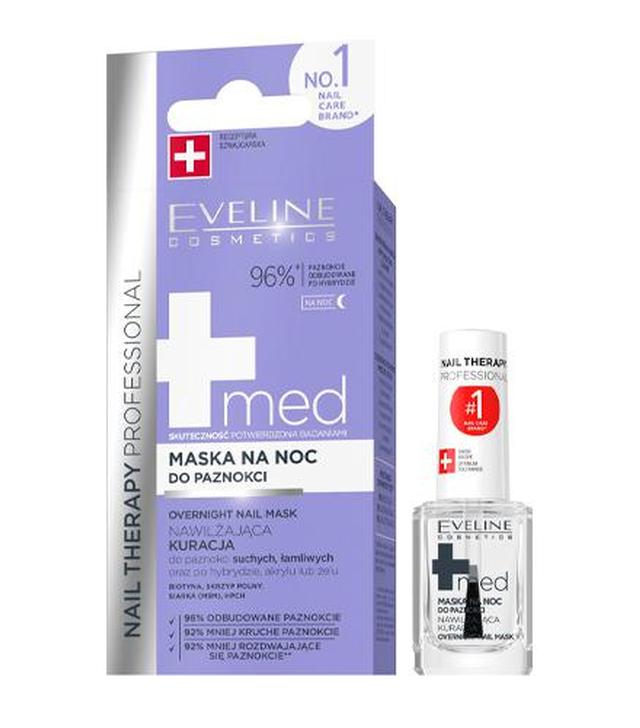 Eveline Nail Therapy Professional Med+  Maska do paznokci na noc, 12 ml cena, opinie, właściwości