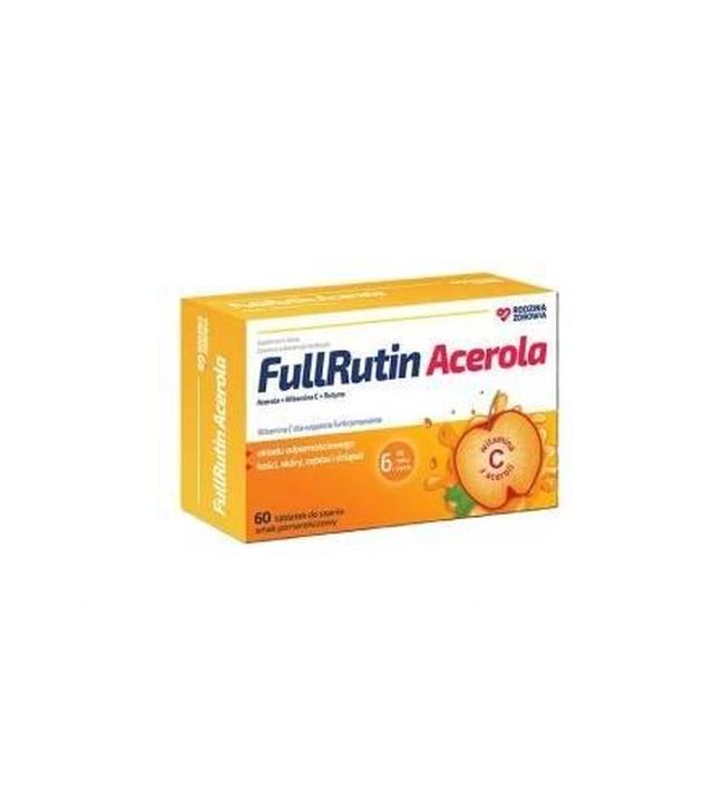 Rodzina Zdrowia, Fullrutin Acerola smak pomarańczowy, tabletki do ssania, 60 sztuk