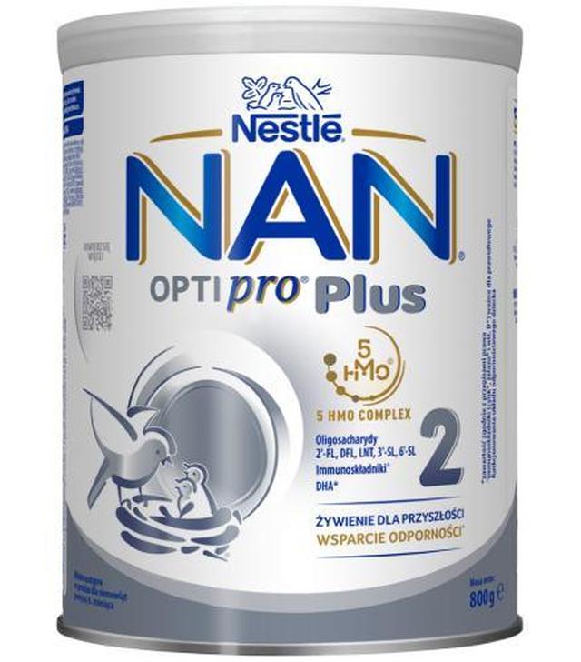 Nestle Nan Optipro Plus 2, 5 HMO, mleko następne dla niemowląt powyżej 6. miesiąca, 800 g