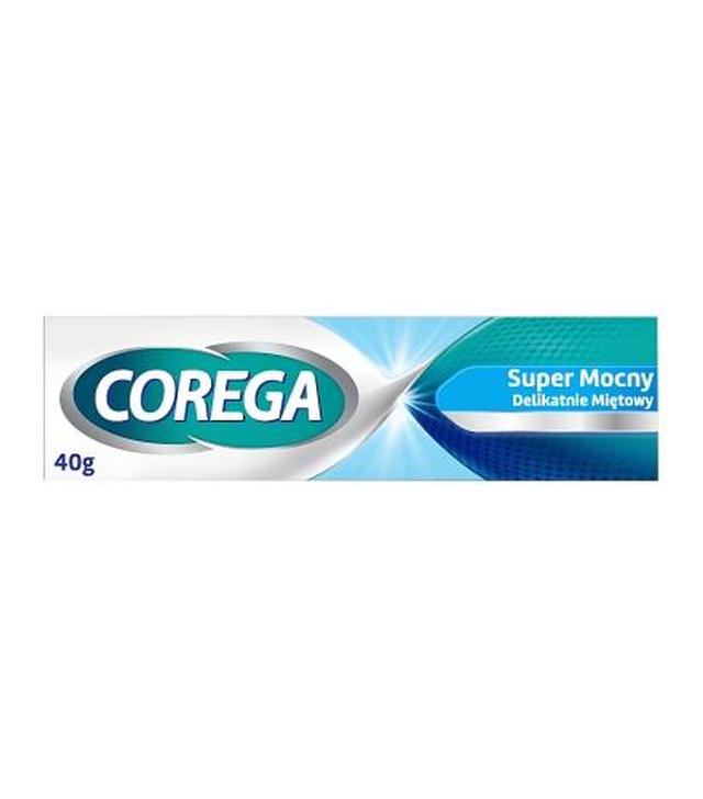 Corega Super Mocny Delikatnie Miętowy Krem mocujący do protez zębowych, 40 g -1023895 - uszkodzone kartonowe opakowanie
