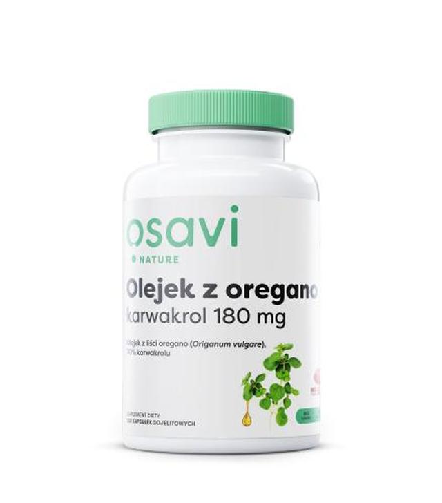 OSAVI Olejek z Oregano Karwakrol 180 mg, 120 kapsułek