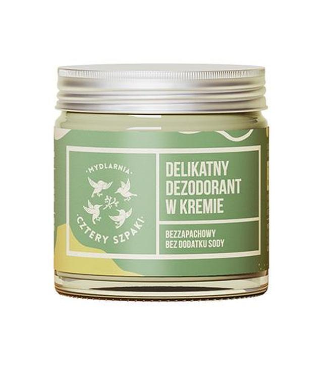 Mydlarnia Cztery Szpaki, Delikatny dezodorant w kremie bezzapachowy, 60 ml