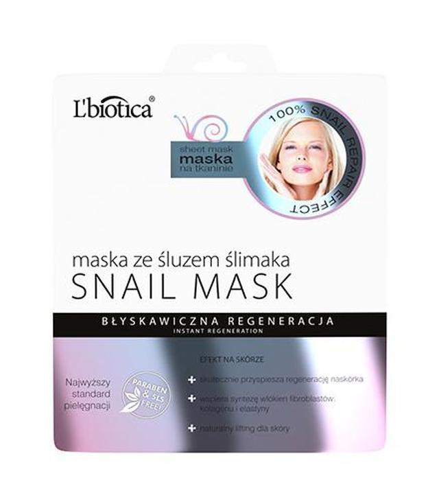LBIOTICA SNAIL MASK Maska ze śluzem ślimaka - 23 ml