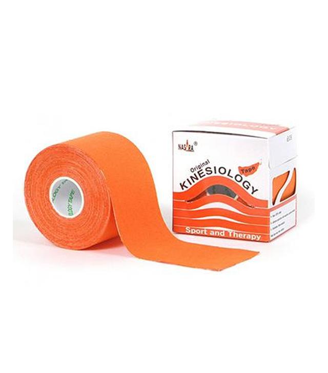 Nasara Kinesiology Tape, 5 cm x 5 m, pomarańczowy, 1 szt., cena, wskazania, opinie
