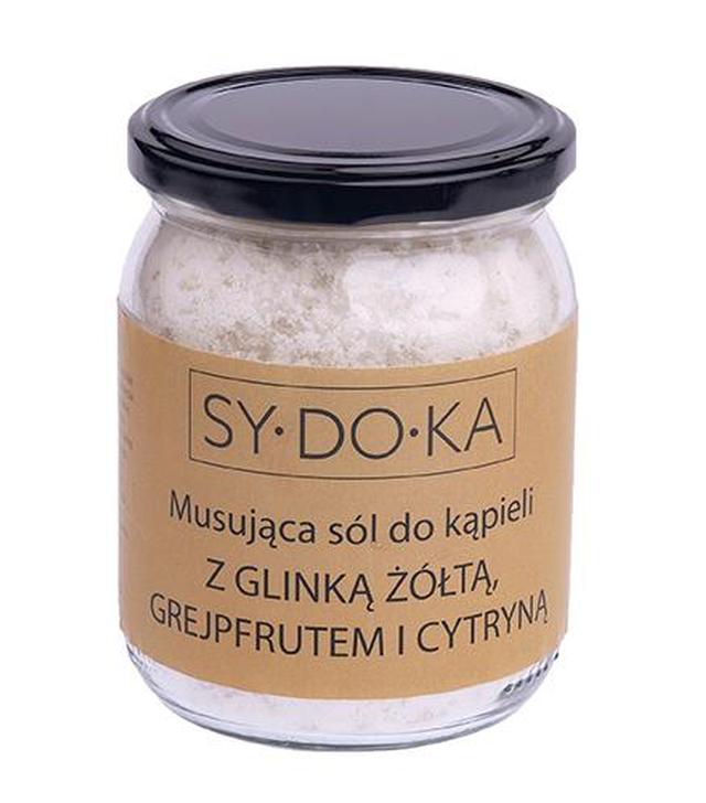 Sydoka Musująca sól do kąpieli z glinką żółtą, grejpfrutem i cytryną - 500 g