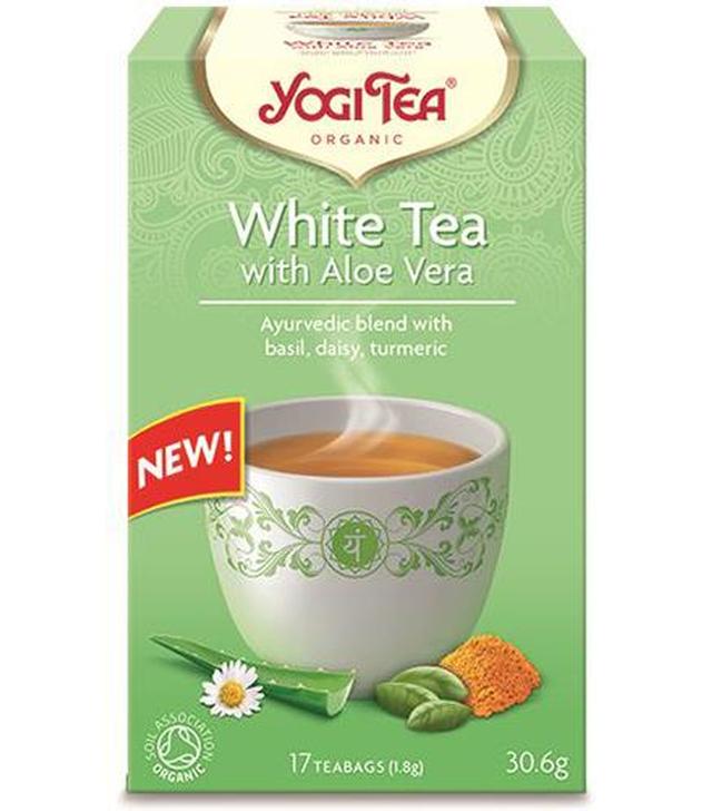Yogi Tea Organic WHITE TEA WITH ALOE VERA Herbata biała z aloesem BIO - 17 sasz. - cena, opinie, właściwości