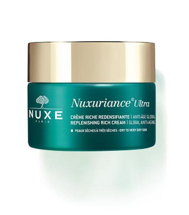 Nuxe Nuxuriance® Ultra Krem przeciwstarzeniowy o wzbogaconej konsystencji do skóry suchej, 50 ml, cena, opinie, stosowanie