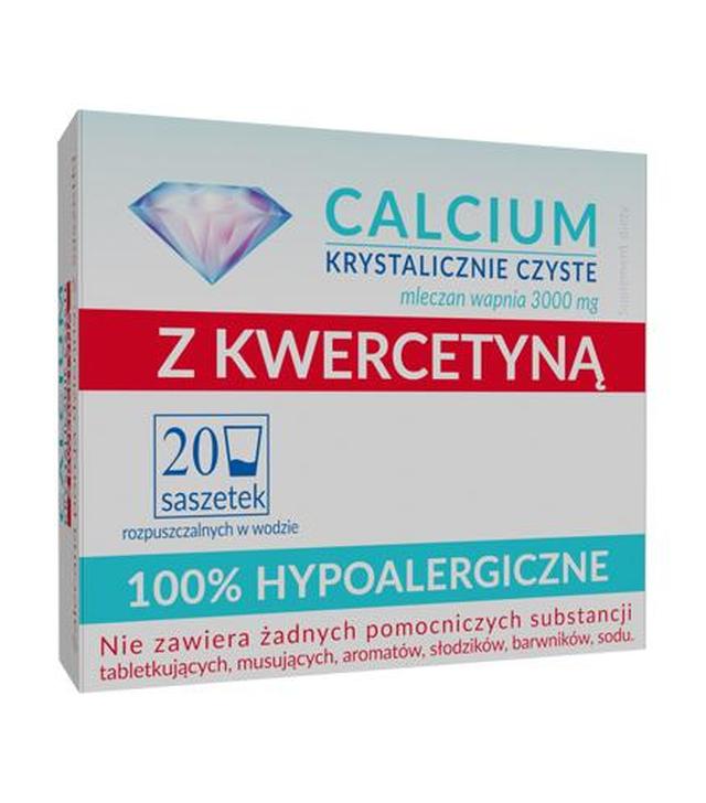 Calcium Hypoalergiczne Krystalicznie Czyste z Kwercetyną, 20 saszetek