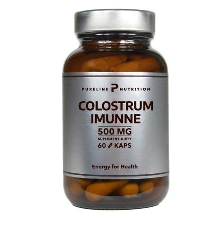PURELINE NUTRITION Colostrum Immune 500 mg, 60 kapsułek