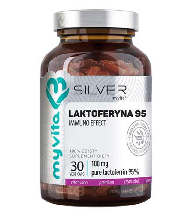 MyVita Silver 100% Laktoferyna 100 mg, 30 kaps., cena, opinie, składniki