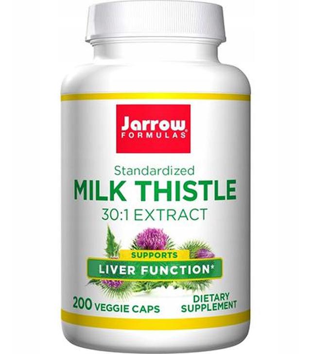 Jarrow Formulas Milk Thistle 150 mg, 200 kaps., cena, opinie, wskazania