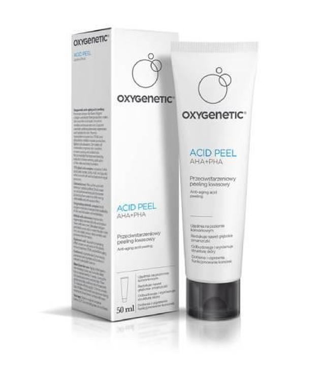 Oxygenetic Acid Peel Aha+Pha, przeciwstarzeniowy peeling kwasowy, 50 ml