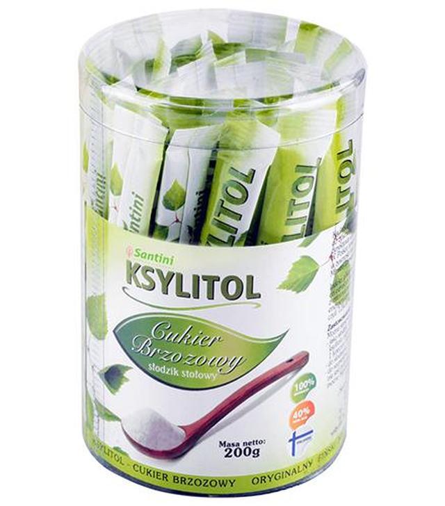 Santini Ksylitol Cukier brzozowy - 200 g (40 x 5 g saszetka) - cena, opinie, właściwości