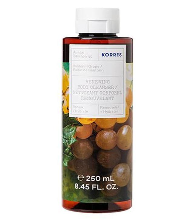Korres Żel do mycia ciała o zapachu winogron z Santorini - 250 ml - cena, opinie, skład