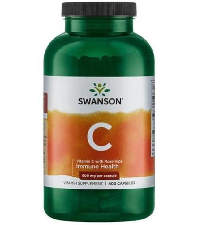 Swanson Witamina C z Dziką Różą 500 mg - 400 kaps.