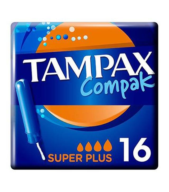 Tampax Compak Super Plus Tampony z aplikatorem - 16 szt. - cena, opinie, właściwości