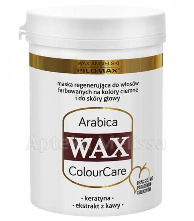 PILOMAX WAX COLOURCARE ARABICA Maska regenerująca do włosów farbowanych ciemne kolory - 240 g - cena, opinie, właściwości