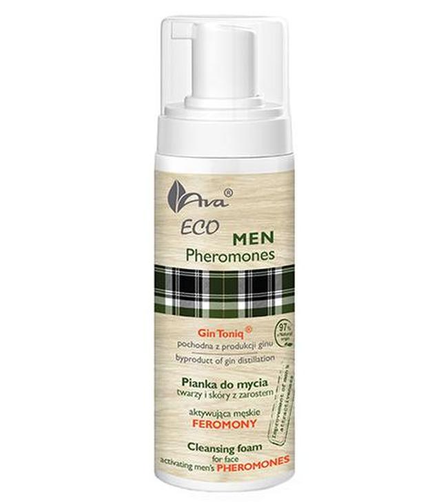 Ava Eco Men Pheromones Pianka do mycia twarzy i skóry z zarostem aktywująca męskie feromony, 150 ml, cena, opinie, skład - ważny do 2025-10-31