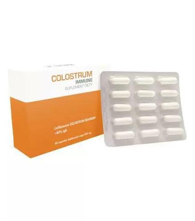 Colostrum Immune liofilizowane colostrum bovinum 60% IgG, 60 kapsułek dojelitowych