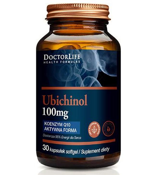 DOCTOR LIFE Ubichinol 100 mg - 30 kaps. Aktywna forma koenzymu Q10.