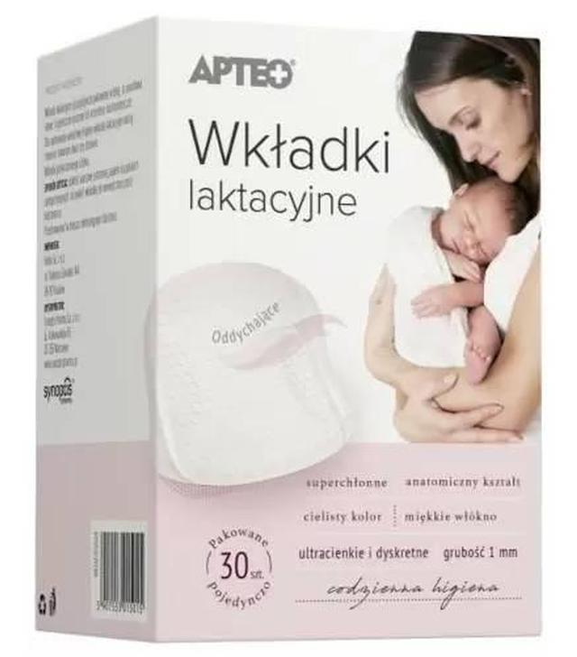 Apteo wkładki laktacyjne, 30 sztuk