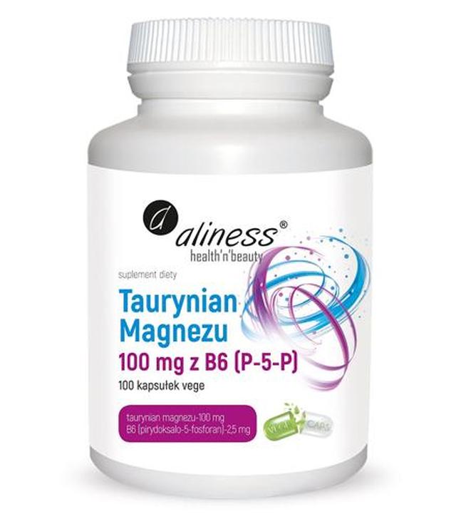ALINESS Taurynian magnezu 100 mg z B6 - 100 kaps. - wysoka przyswajalność - cena, wskazania, opinie