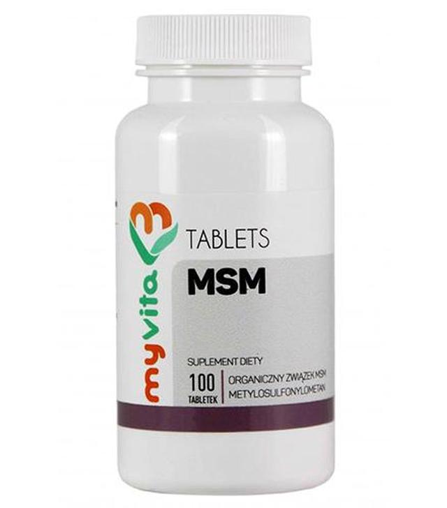 MyVita MSM 500 mg, 100 tabl., cena, opinie, wskazania