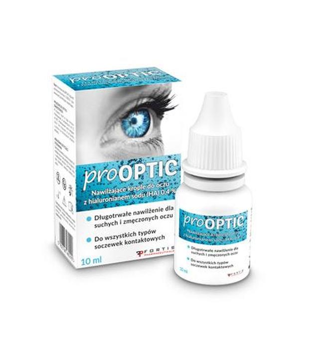 ProOPTIC krople do oczu nawilżające 0,4% HA - 10 ml - cena, opinie, właściwości