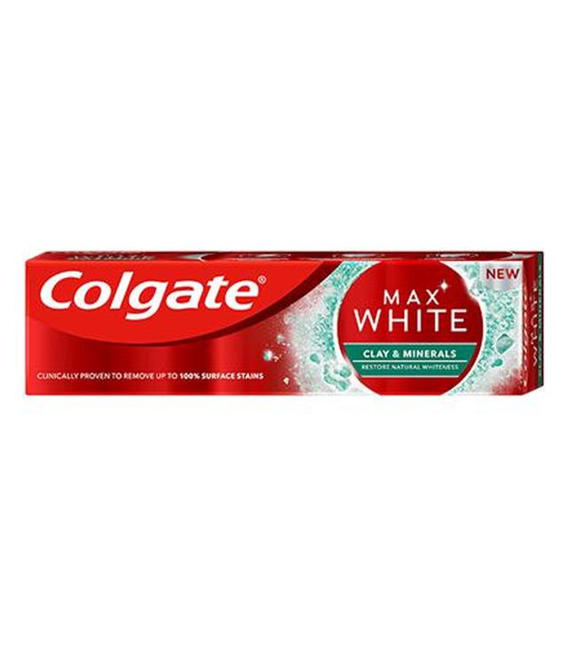 Colgate Max White Clay & Minerals Pasta do zębów glinka i minerały przywraca naturalną biel zębów, 75 ml