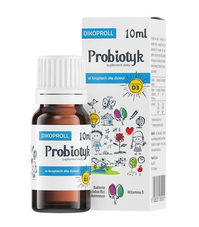 Dikoproll Probiotyk w kroplach dla dzieci z witaminą D3 - 10 ml Na odbudowę flory jelitowej - cena, opinie, stosowanie