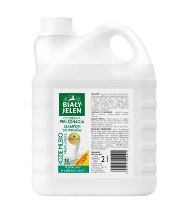 Biały Jeleń, Szampon do włosów kozie mleko, 2 l