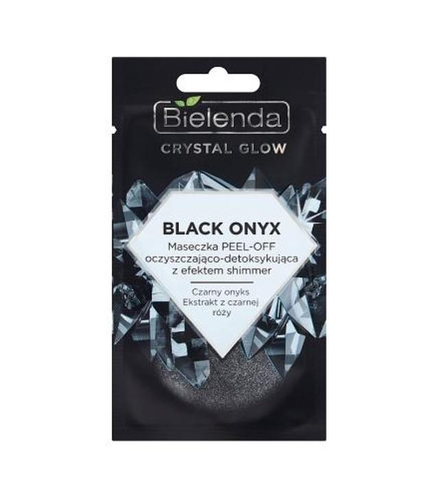 Bielenda Crystal Glow Black Onyx Maseczka Peel - Off oczyszczająco - detoksykująca z efektem shimmer, 8 g