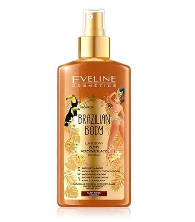 Eveline Cosmetics Brazilian Body Luksusowy złoty rozświetlacz do ciała 5w1 - 150 ml