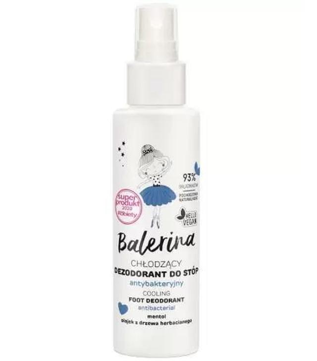 Flos-Lek Balerina, chłodzący dezodorant do stóp antybakteryjny, 100 ml