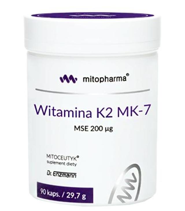 Mitopharma Witamina K2 MK-7 MSE 200 ug - 90 kaps. - cena, opinie, dawkowanie
