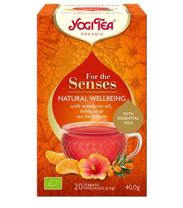 Yogi Tea For the Senses Herbata Natural Wellbeing Szczęście z natury BIO, 17 sztuk