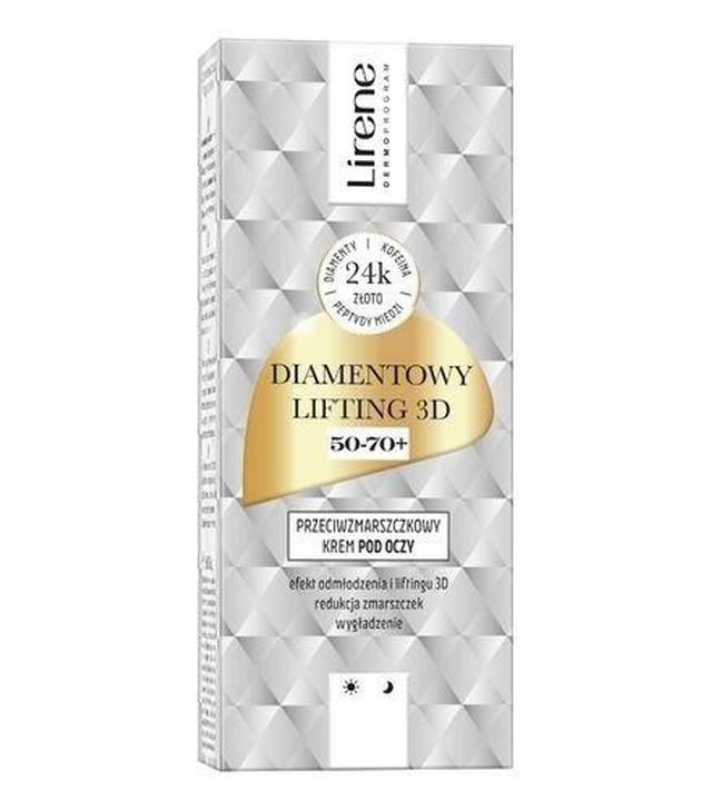 Lirene Diamentowy Lifting 3D Przeciwzmarszczkowy Krem pod oczy 50-70+ 15 ml