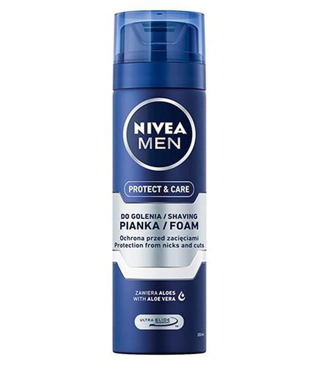 Nivea Men Protect & Care Pianka do golenia ochronna - 200 ml - cena, opinie, wskazania