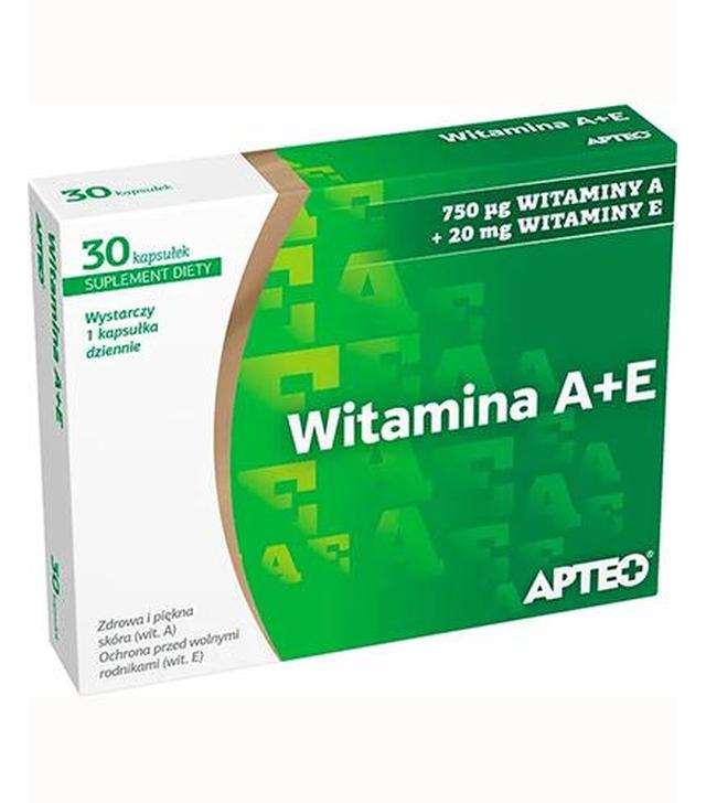 APTEO Witamina A+E - 30 kaps. - ważny do 2025-10-31