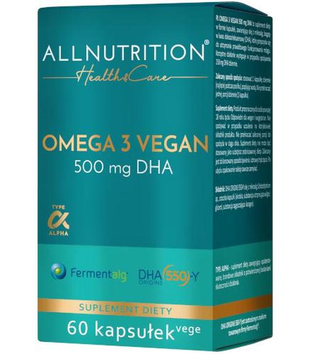 Allnutrition Health & Care Omega 3 Vegan 500 mg DHA, 60 kapsułek